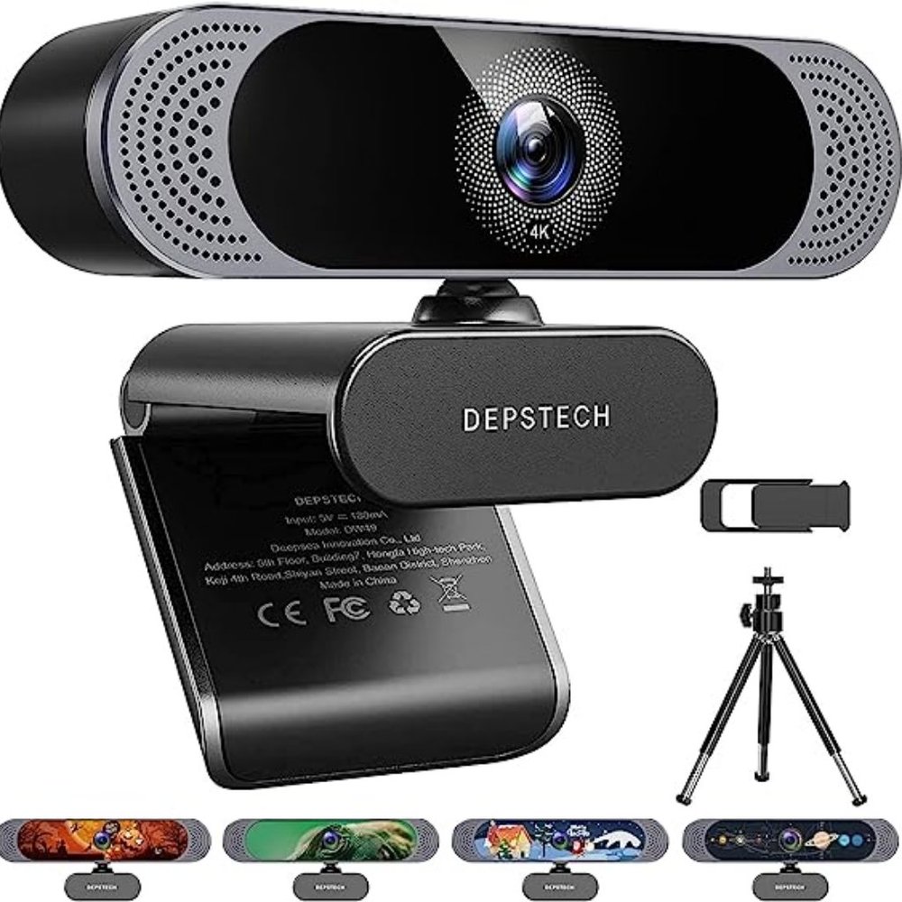 *Host Pick* DEPSTECH DW49 4K Autofocus USB Webcam with Built-in Dual Mic *NIB*